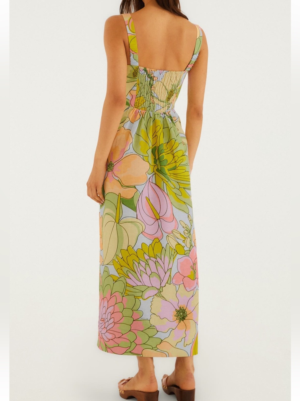 FARM Rio Spring Affair Floral Print Linen Maxi Dress - Picture 6 of 15